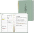 Undated Daily Planner with Hourly Schedule, to Do List Spiral Notebook, Easily Organize Your Work Tasks and Appointments, Perfect School or Office