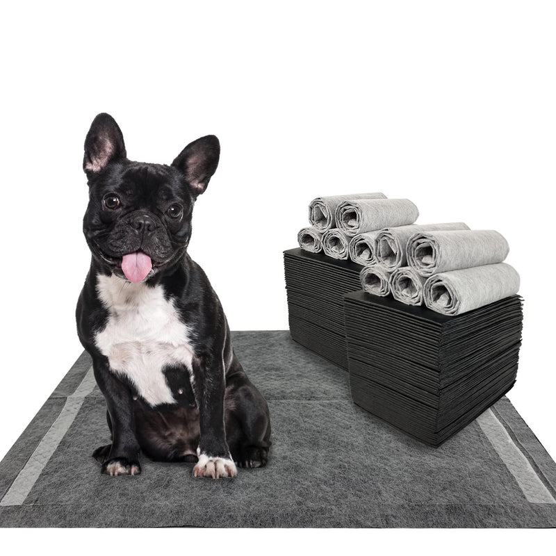 Dogcator Charcoal Dog Training Pads 100 Count, 22"x22" Puppy Pee Pads for Small Dogs, Activated Carbon Dog Pee Pads, Disposable Puppy Pads Pet
