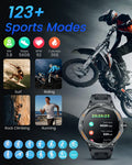 Smartwatch Men Fitness Tracker Watch: Smart Watches 1.53" round Touchscreen 3ATM Waterproof LED Flashlight Bluetooth Call Heart Rate Blood