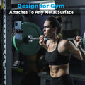 Gym Magnetic Phone Holder Mount with 360Â° Adjustable Dual Ballhead Magic Arm, Magnet Base Phone Mount for Gym Equipment, Refrigerator, or Any
