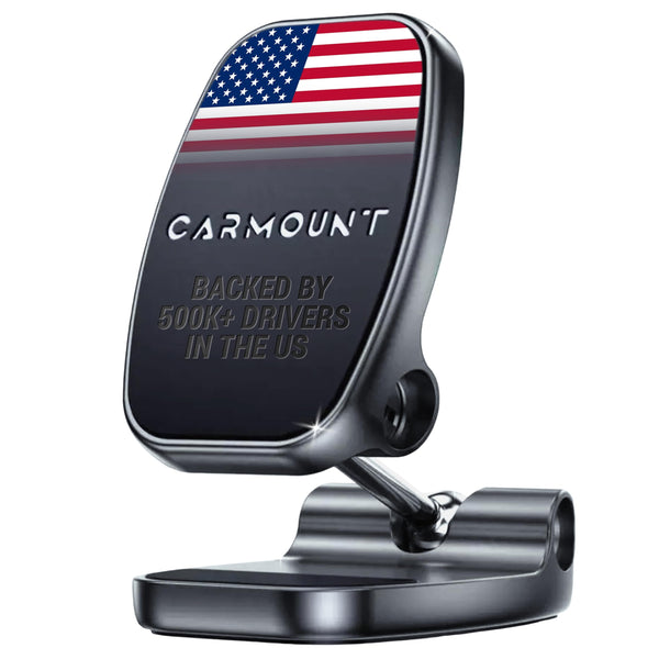 CARMOUNT F2 Adjustable Car Mount | 2.0 Magnetic Phone Mount, Dashboard Phone Holder for Car, 6X N52 Magnets, 360° Rotation & Tilt, Universal Dash