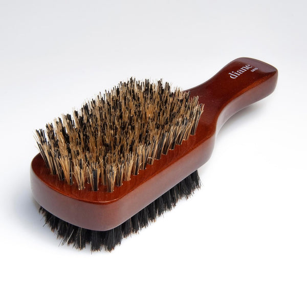 Diane Premium 100% Boar Bristle 2-Sided Club Brush for Men and Barbers, Medium and Firm Bristles for Thick Coarse Hair, Detangling, Smoothing