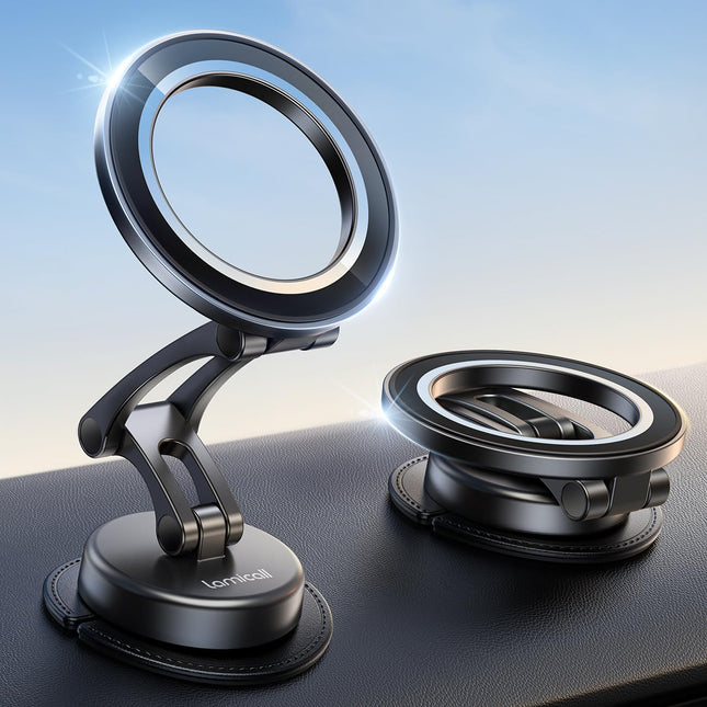 Lamicall for Magsafe Car Mount [All-Metal] Magnetic Phone Holder for Your Car, [Flexible Three-Axis] Cell Phone Car Moun