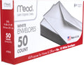 Mead 0 Envelopes, Letter Size, 4-1/8" x 9-1/2", Gummed Closure, White All-Purpose for Home & Office Mail, 50 Count (75050) Minimalist 1 Count
