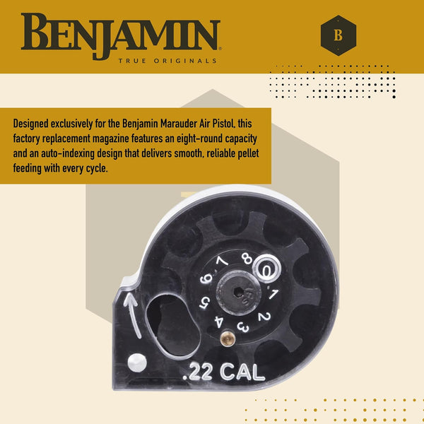 Benjamin RC2208 Spare Magazine for Marauder and Woods Walker Air Pistols Fits: .22 Marauder Pistol Only