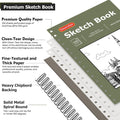 Soucolor Small Sketchbook 5.5" x 8.5", 2 Pack Mini White Sketch Book Blue & Green 5.5" x 8.5" (Pack of 2)