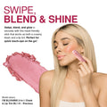 Palladio I'M Blushing 2-In-1 Cheek and Lip Tint, Buildable Lightweight Cream Blush, Sheer Multi Stick Hydrating Formula, All Day Wear, Easy