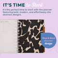 Happy Planner Disc-Bound Academic Planner July 2025 - June 2026 Daily, Weekly and Monthly - 3 Bonus Months, Big Size, Horizontal Layout, Onyx &