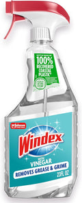 Windex Vinegar Glass and Surface Cleaner Spray Bottle, Packaging Designed to Prevent Leakage and Breaking, Surface Cleaning Spray, 23 Fl Oz