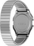 Timex Men's Classic Digital 34mm Watch Stainless Steel/Digital Silver/Silver-Tone