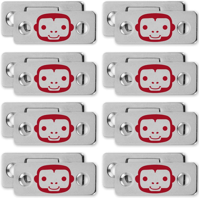 RUBY Monkey Magnets AS-SEEN-ON-TV, Cabinet and Drawer Magnet Sets, Fast and Easy Installation, Just Peel & Stick, Slim Design Fits Virtually