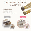 GOO GOO I Tip Hair Extensions, Real Human Hair, 14inch 100g 200S, Cold Fusion I Tip, Invisible Remy, 16/22 Light Blonde Highlighted Golden Blonde