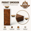 IECAP LLC Bookmatched Desert Ironwood Knife Handle Scales (Burl Ball Pattern) – Grade A, 1 Pair – Exotic Wood Knife Handle Material – Natural Iron