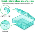 TecQach Small Pill Box 4 pcs,Cute Travel Pill Organizer Case Mini Tiny Clear Plastic Storage Containers Portable for Pocket Purse