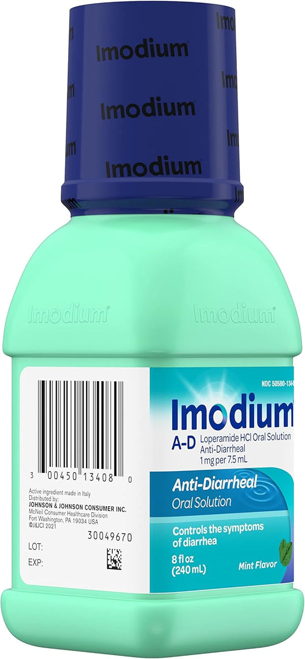 Imodium A-D Liquid Anti-Diarrheal Medicine with Loperamide Hydrochloride to Help Control Symptoms of Diarrhea Due to Acute, Active & Traveler'S