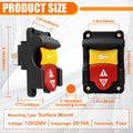 Table Saw Switch Replacement Compatible with Ryobi and Craftsman, Paddle On/Off Switch for Table Saw 125V/250V