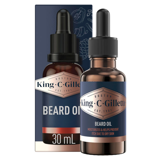 King C. Gillette Beard Oil for Men - Argan, Jojoba, Avocado, Macadamia Seed and 
