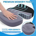 TushGuard Seat Cushion for Office Chair, Memory Foam Chair Cushion, Black Black Large