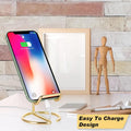 ROPOSY Cell Phone Stand for Desk, Cute Metal Gold Cell Phone Stand Holder Desk Accessories, Compatible with All Mobile Phones, iPhone, iPad gold 1