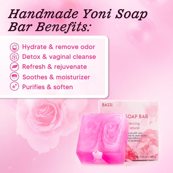 Feminine Wash & Yoni Oil & Yoni Soap Set for Women, Yoni Wash for Vaginal Remove Odor, Natural Feminine Care Soap for pH Balance, 1 Fl.Oz Feminine
