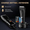 Spacekey Electric Body Hair Trimmer - IPX7 Waterproof Ball Trimmer for Men with LED Light, Wet/Dry Groomer, USB-C Rechargeable, Travel Bag