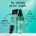 E.L.F. Power Grip Dewy Setting Spray, Ultra Fine Mist Made with Hyaluronic Acid, Grips Makeup for a Hydrated, Dewy Finish, Vegan & Cruelty-Free