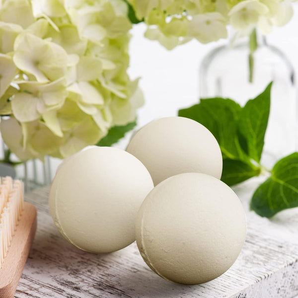 Natural & Organic Bath Bombs with a Variety of Essential Oils, Dye and Paraben Free, Vegan, at Home Spa, Set of 6 (60 Gram)