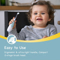Papablic Baby Sonic Electric Toothbrush for Aged 0-3 Toddler, Blue