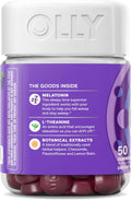 OLLY Sleep Gummy, 3 Mg Melatonin, L-Theanine, Chamomile, Lemon Balm, Sleep Aid, Blackberry, 50 Count