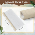 Fuutreo 8 Yard Long x 36" Wide / 63'' Wide Large Canvas Roll 12 oz Cotton Triple Primed Canvas Roll Gesso Artist Painting Backdrop(36" Wide x 8