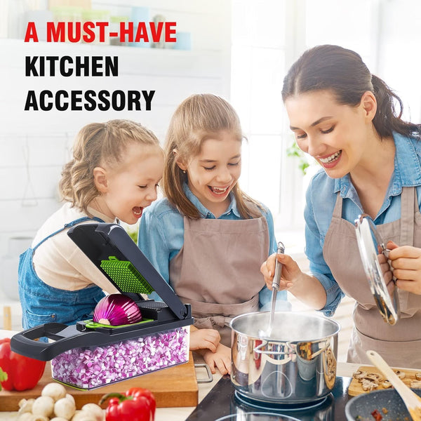 Vegetable Chopper, Pro Onion Chopper, 14 in 1Multifunctional Food Chopper, Kitchen Vegetable Slicer Dicer Cutter,Veggie Chopper With 8