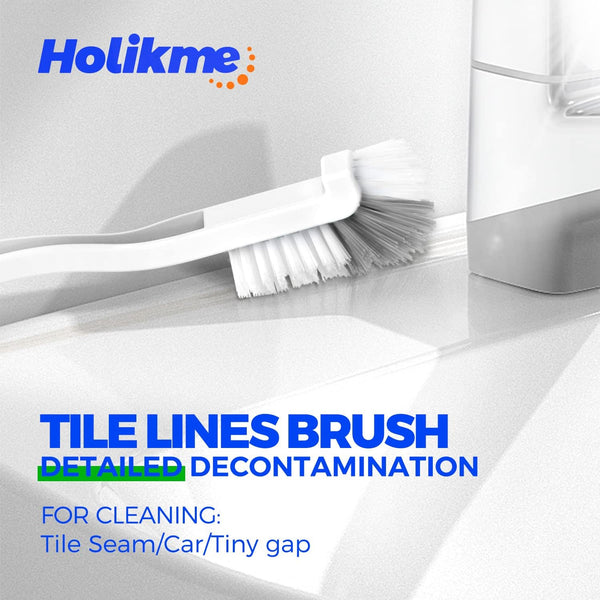Holikme 7 Pack Cleaning Brush Scrub Brush Kitchen Brush for Floor,Blue | Deep Cleaning Brush Set, Scrub Pads with Scraper Tip for Pool Walls,