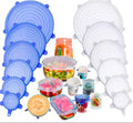 Silicone Lids for Food Storage - 100% Food Grade Silicone Stretch Lids - 6 Different Sizes - Dishwasher/Microwave Safe Flexible Reusable Bowl