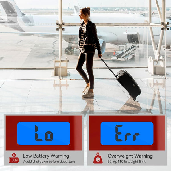 Luggage Scale, Dr.Meter Luggage Weight Scale Backlight LCD Display PS02 110Lb/50Kg Electronic Balance Digital Postal Travel Accessories with