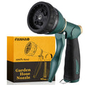 FANHAO Garden Hose Nozzle Sprayer Heavy Duty, 100% Metal Spray Nozzle High Pressure Water Hose Nozzle with 7 Patterns for Watering Garden, Washing