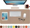 Boutilon Leather Desk Pad Protector,Non-Slip Mouse Pad,Laptop Desk Pad,Office Mouse Mat,Waterproof Leather Desk Blotter,Desk Writing Pad for
