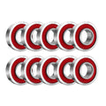 XiKe Flanged Ball Bearings ID 5/8" x OD 1-3/8", 10 Pcs | Applicable for Lawn Mower, Wheelbarrows, Windwill, Wagon, Carts & Hand Trucks Wheel