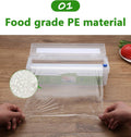 Household Reusable Refillable Plastic Wrap Dispenser with Slide Cutter, Food Wrap Stretch Clear Cling Wrap 12 Inch×328 Ft (1Cutting Box + 1 Cling