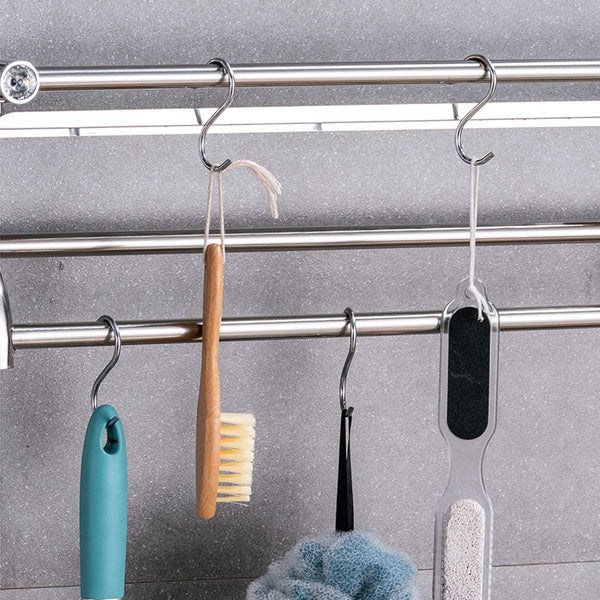 40 Pack S Hooks - Stainless Steel Heavy Duty S Hooks for Hanging pots, Pans, Plants, Coffee Mugs, Towels in Kitchen and Bathroom, Coat, Bag, Work