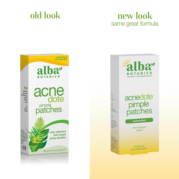 Alba Botanica Acnedote Pimple Patches for Face - Pimple, Spot Patches - Hydrocolloid Skincare Patches - 40 Count