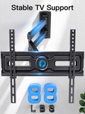 Pipishell Full Motion TV Wall Mount for Most 26-60 Inch Flat & Curved Tvs up to 77 Lbs, Adjustable Bracket Height, Single Articulating Arm,