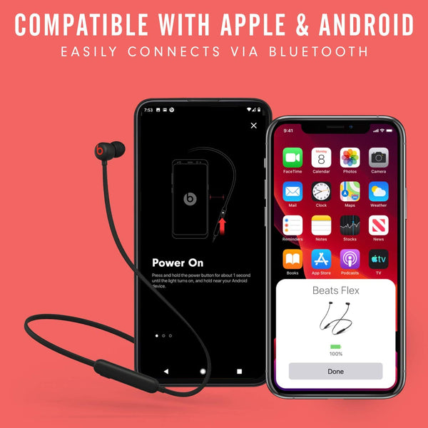 Beats Flex Wireless Earbuds - Apple W1 Headphone Chip, Magnetic Earphones, Class 1 Bluetooth, 12 Hours of Listening Time, Built-in Microphone -