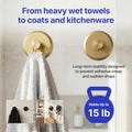 HOME SO Suction Cup Hooks for Shower & Bathroom Towel Holder 2-Pack – Suction Cups Hooks for Hanging Towels, Robes, & Coats - Tiles, Glass Door or