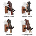 SNIGJAT Guitar Wall Mount 2 Pack, Wood Guitar Hanger Wall Hook with Screws | Guitar Wall Hook Stand, Guitar Holder Wall Mount Hanger for Acoustic
