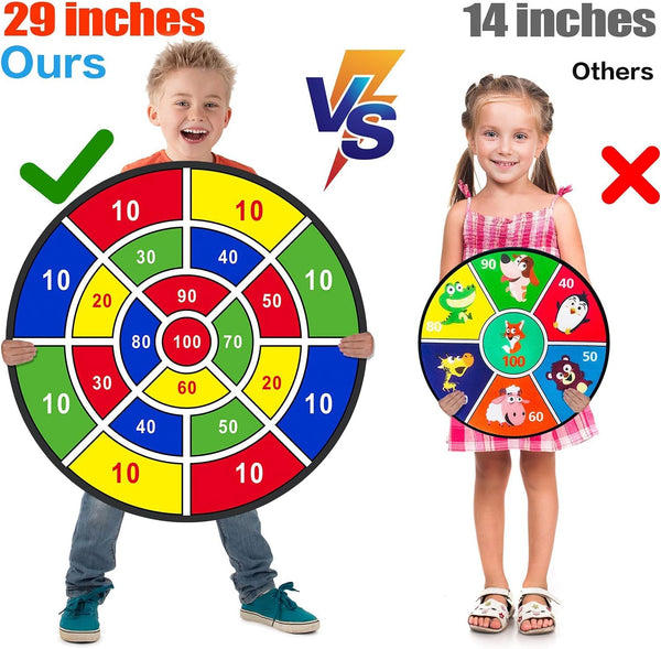 BooTaa 29" Large Dart Board for Kids, Kids Dart Board with Sticky Balls, Boys Toys, Indoor/Sport Outdoor Fun Party Play Game Toys, Birthday Gifts
