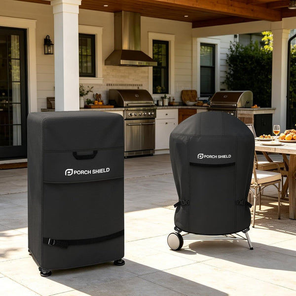 Porch Shield 30 Inch Electric Smoker Cover for Masterbuilt Smoker, Waterproof Heavy Duty Outdoor Smoker Grill Covers 20W X 18D X 33H Inch, Black