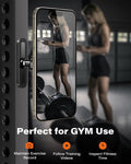 APPS2Car Gym Magnetic Phone Holder, Aluminum Alloy Base & Ball Joint, Black | 360° Adjustable Dual Magnet Phone Mount for MagSafe, Attach to Metal