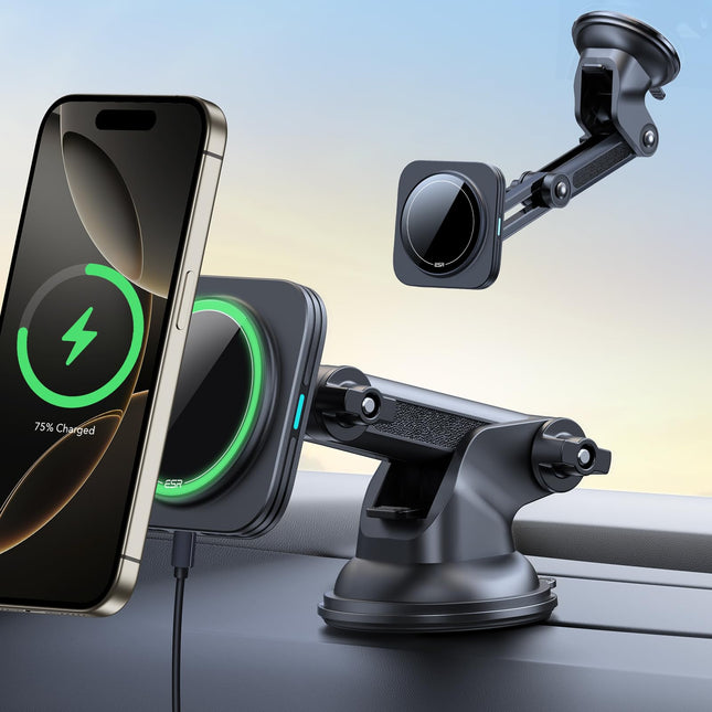 ESR for Qi2 15W Magsafe Car Mount Charger, Qi2-Certified Magsafe Car Charger, Dashboard/Windshield Magnetic Wireless Cha