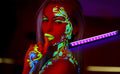 Black Light Bar 10W 1ft LED Blacklight for Fluorescent Tapestry Poster Body Paint Glow Party UV Strip Lights for Cabinet and Display Magnetic