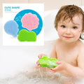 Baby Bath Sponge, Natural Cute Shapes Soft Shower Sponges for Bathing, Bathtub Foam for Infants and Toddler, 3pcs : Blue Dolphin, Pink Shell,